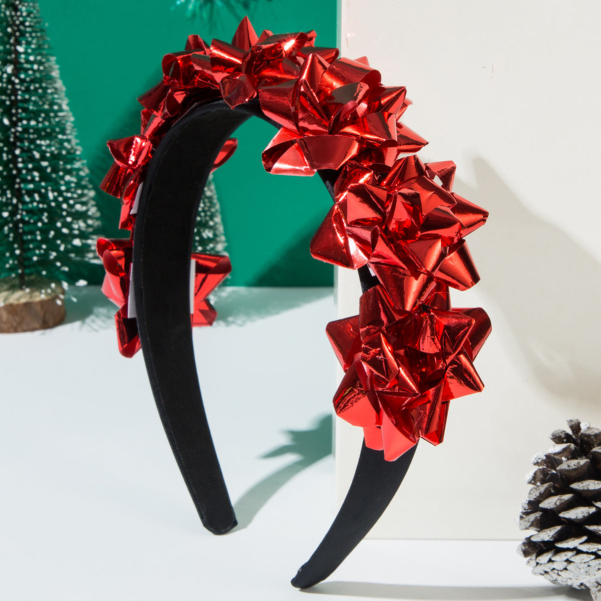 Wholesale New Christmas Party Inlaid Floral Premium Headband